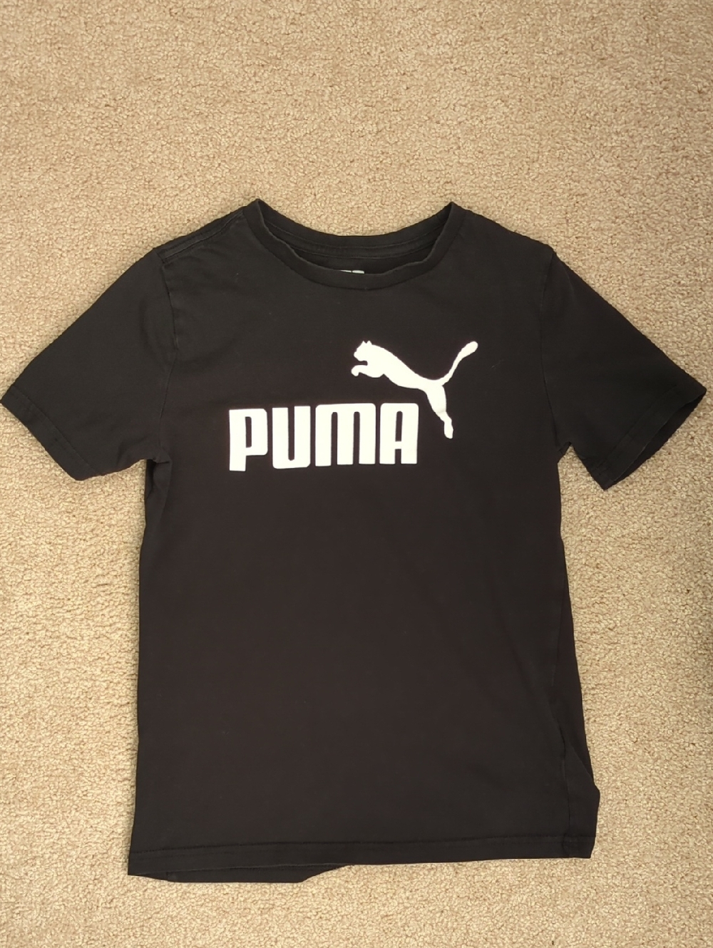 Puma Black Tee with White Logo